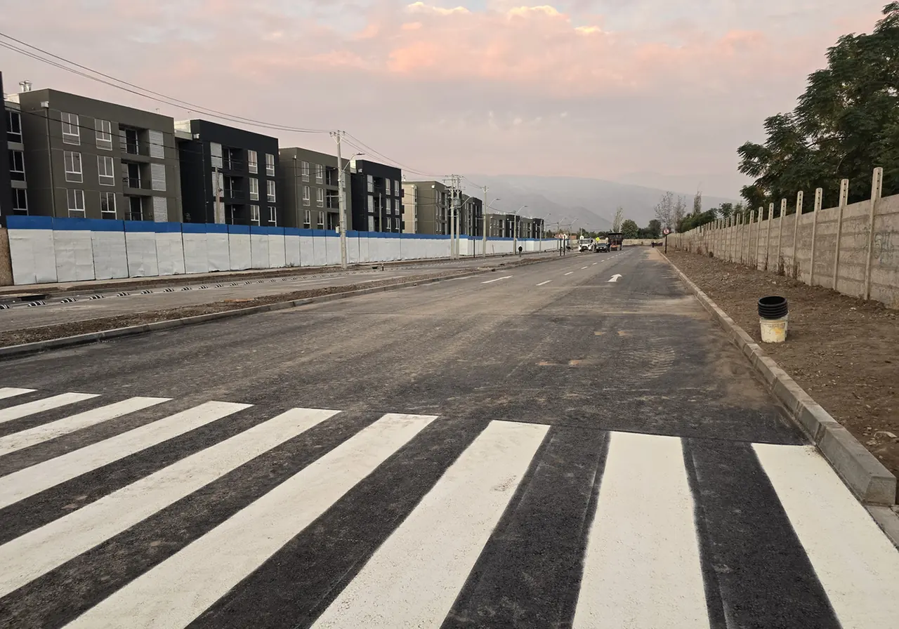 Calzada terminada en Condominio Los Aromos